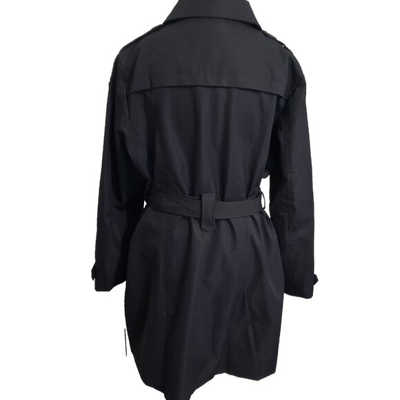 Wantdo Trench Coat Women's Size XL Black Double Breasted Belted - Picture 6 of 10